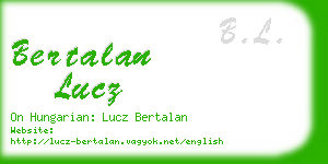 bertalan lucz business card